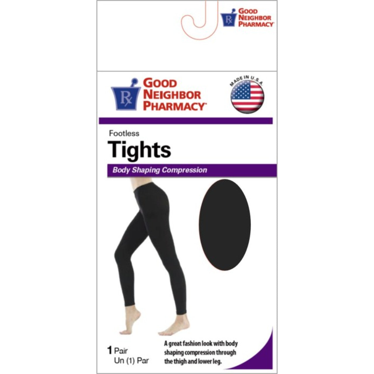 GNP Footless Tights 20-30 MMHG Black