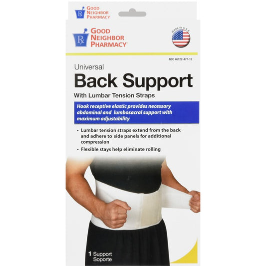 GNP Universal Back Support with Lumbar Tension Straps