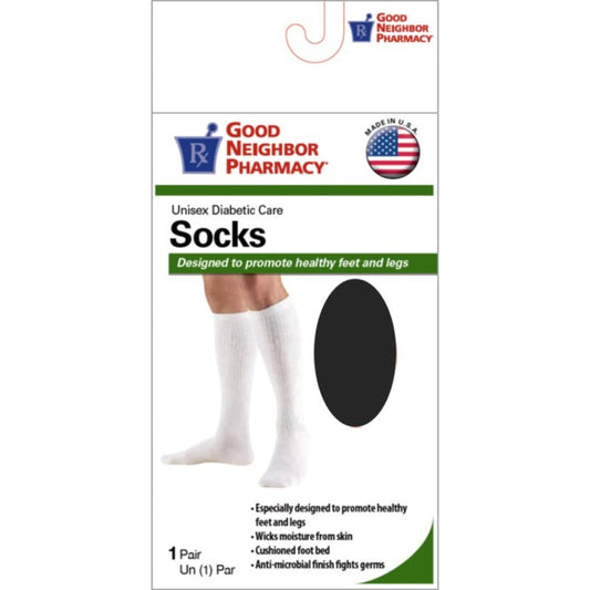 GNP Unisex Diabetic Care Socks 8-15 MMHG Black