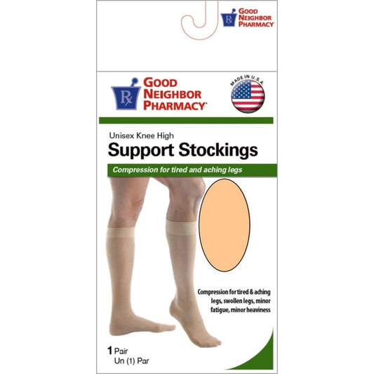 GNP Unisex Support Stockings Knee High 20-30 MMHG Beige