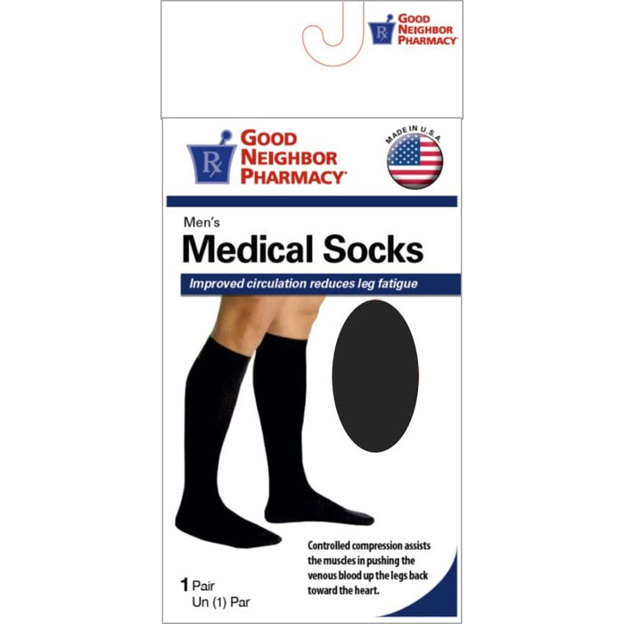 GNP Men's Medical Socks 20-30 MMHG Black