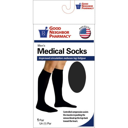 GNP Men's Medical Socks 20-30 MMHG Black