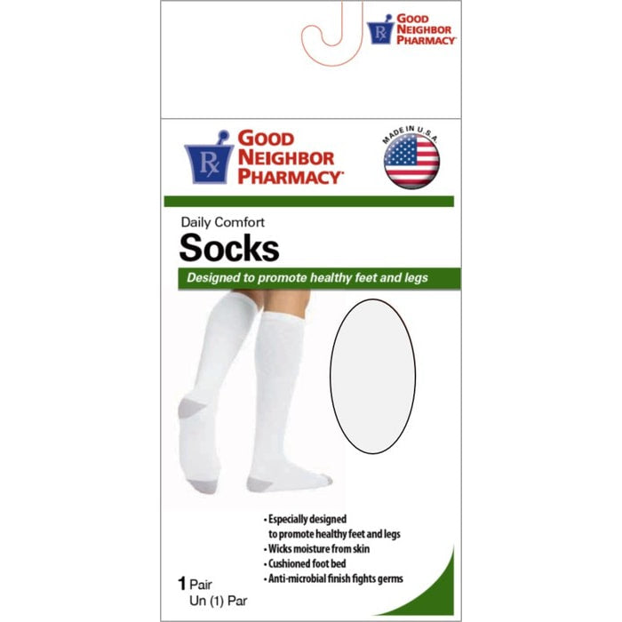 GNP Daily Comfort Socks 15-20 MMHG White