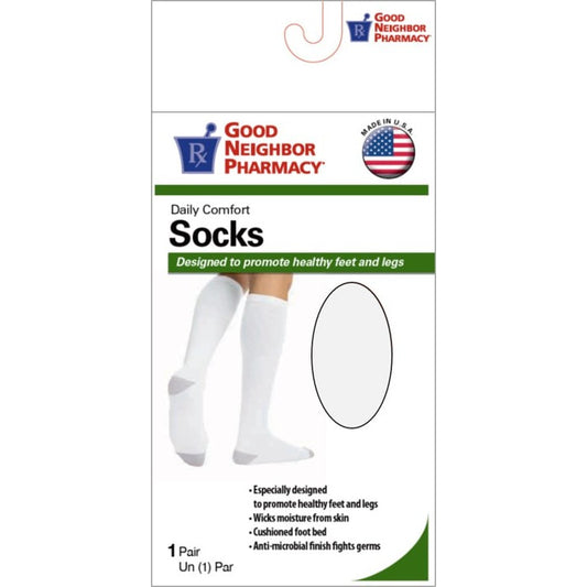 GNP Daily Comfort Socks 15-20 MMHG White